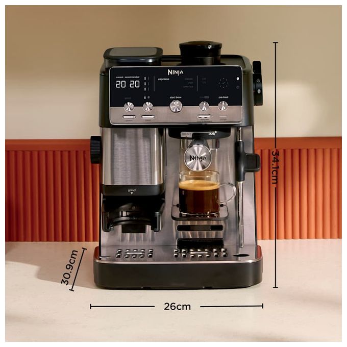 Siebträger Kaffeemaschine 1650 W  ES301EU Luxe Café Mini (Schwarz) 