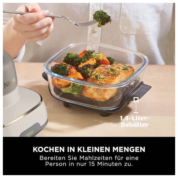 Heißluftfritteuse 3,8 l 1700 W (Grau, Steinfarbe, Transparent) FN101EU Crispi 