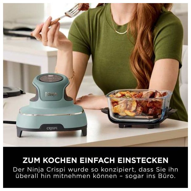 Heißluftfritteuse 3,8 l 1700 W (Grün, Grau, Transparent) FN101EU Crispi 