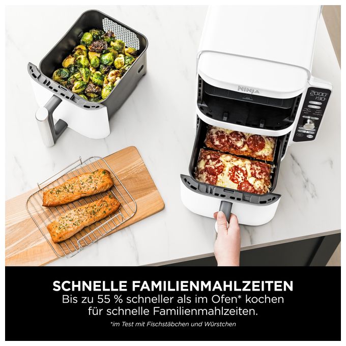 Doppel Heißluftfritteuse 9,5 l 2470 W  SL400EU XL (Weiß) 