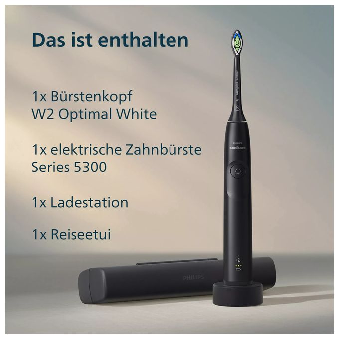 Schall-Zahnbürste für Erwachsene 504 h  HX7101/02 Sonicare 5300 (Schwarz) 