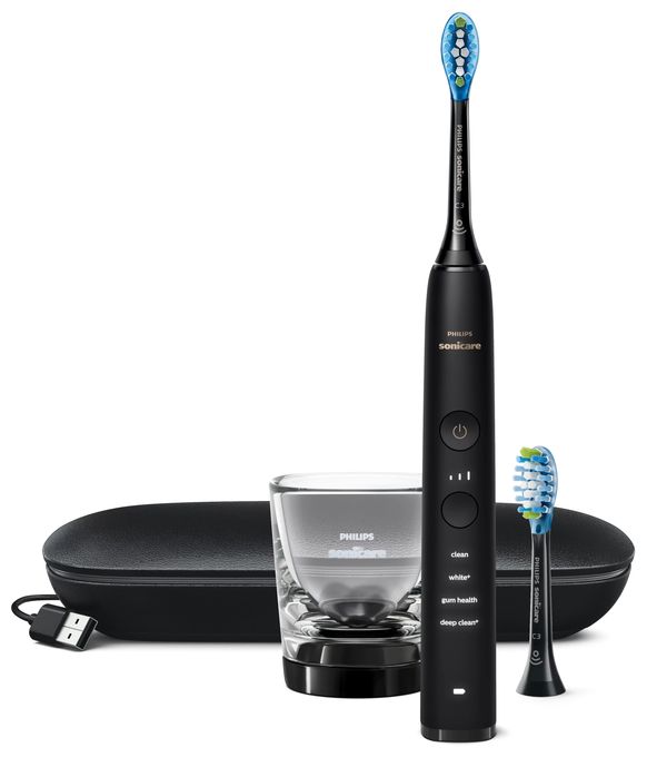 Schall-Zahnbürste für Erwachsene  HX9913/18 Sonicare DiamondClean 9000 (Schwarz) 