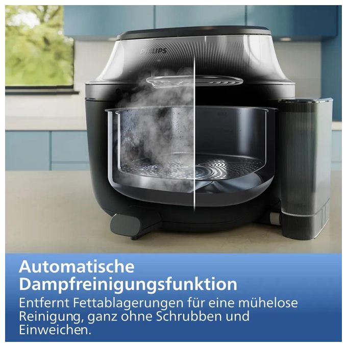 Heißluftfritteuse 7,2 l 2000 W  Series 5000 NA541/00 Dampf (Silber) 