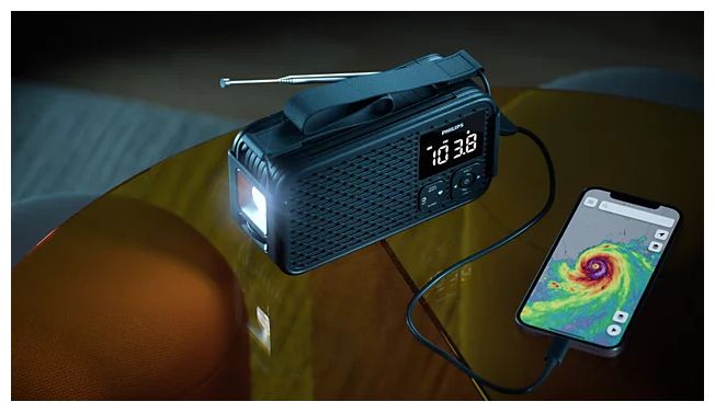 FM, AM Radio Tragbar Staubgeschützt, Wasserfest IP55  TAR3500/00 (Schwarz) 
