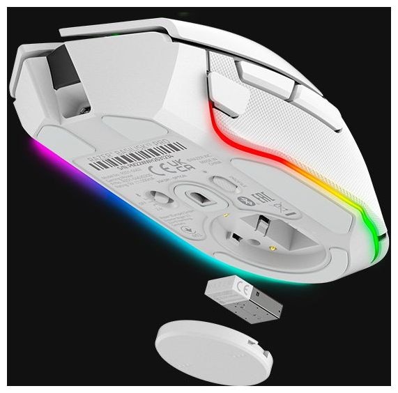 30000 DPI Gaming Maus Optisch  Basilisk V3 Pro (Weiß) 