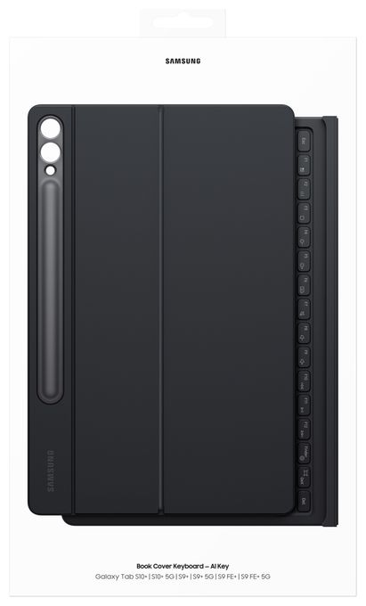 für Samsung Galaxy Tab S10+ / S9+ / S9 FE+ bis 31,5 cm (12.4")  Book Cover Keyboard EF-DX825 (Schwarz) 