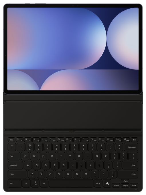 für Samsung Galaxy Tab S10+, Galaxy Tab S9+, Galaxy Tab S9 FE+ bis 31,5 cm (12.4") Kratzresistent mit Magnetisch  Book Cover Keyboard Slim (Schwarz) 