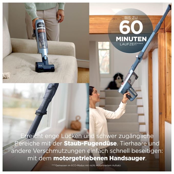 Handstaubsauger Beutellos bis 60 min Laufzeit HEPA  IA3244EUT (Blau) 