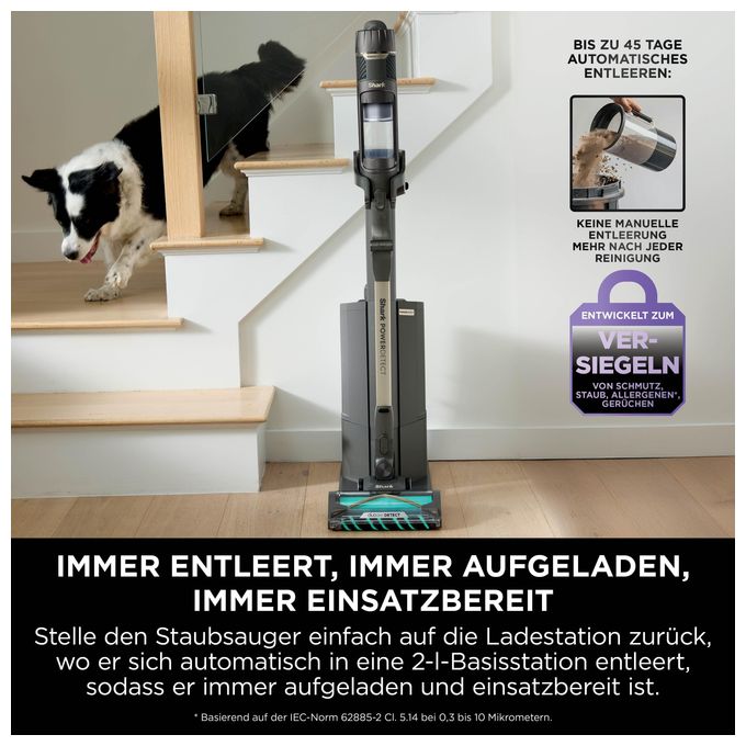 Handstaubsauger Beutellos bis 70 min Laufzeit Allergie-Filter  IP3256EUT PowerDetect Clean & Empty (Braun) 