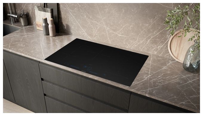 Backofen-Set groß AutoClean mit autarkem 79,2 cm Induktions Kochfeld EQ100DMF (HS936GCM1 + EX80BNVV6E + HZ9TY010) 