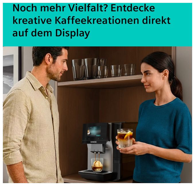 Kaffeevollautomat 19 bar 2,4 l 320 g  EQ700 TP725EM7 (Schwarz, Silber) 