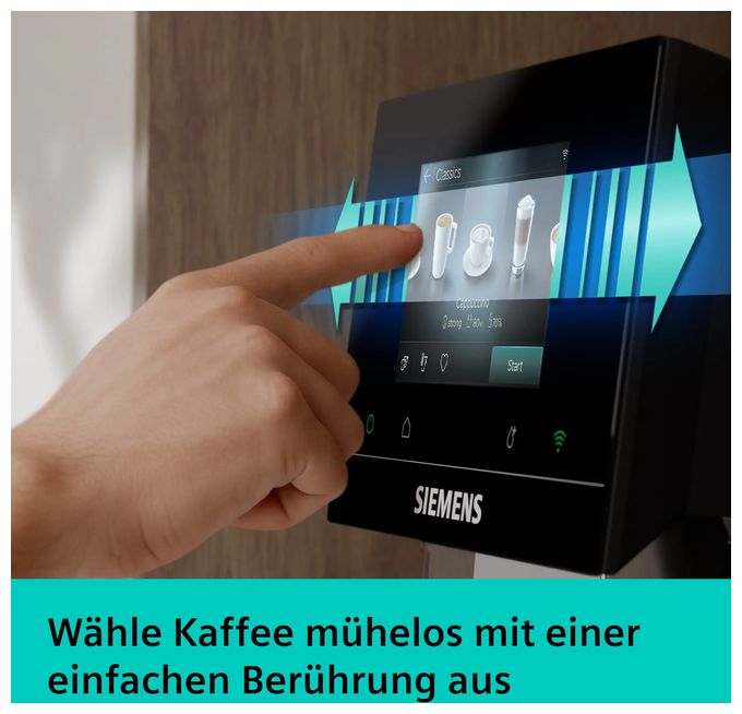 Kaffeevollautomat 19 bar 2,4 l 320 g  EQ700 TQ725E03 iAroma (Schwarz) 