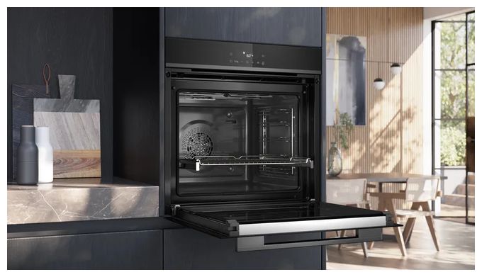 Einbaubackofen groß AutoClean (Schwarz/Edelstahl) iQ300 HB472G0B3 