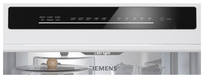 218 l / 103 l Kühl-Gefrierkombi freistehend NoFrost 127 kWh Jahr  iQ300 KG36NVIBG (Gebürsteter Stahl) 