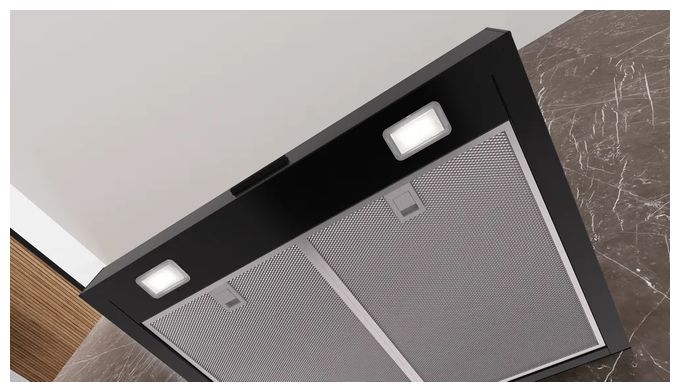 Dunstabzugshaube Wand 60 cm Abluft/Umluft (Schwarz) iQ300 LC65BCC60 