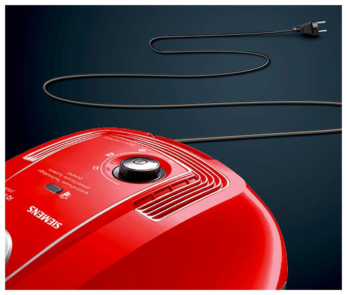 Bodenstaubsauger mit Staubbeutel 750 W Hygienefilter  iQ300 VSP3AAAA Limited Edition (Rot) 
