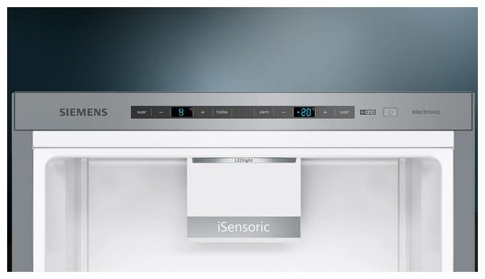 249 l / 94 l Kühl-Gefrierkombi freistehend 119 kWh Jahr  iQ500 KG39E8IBA (Edelstahl) 