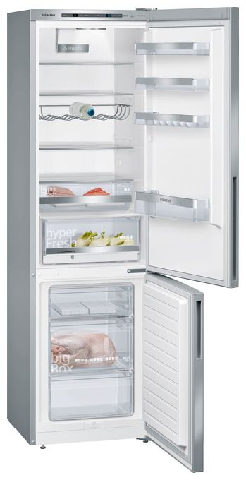 249 l / 94 l Kühl-Gefrierkombi freistehend 149 kWh Jahr  iQ500 KG39EAICA (Silber) 