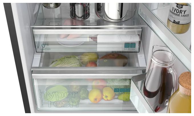 260 l / 103 l Kühl-Gefrierkombi freistehend NoFrost 101 kWh Jahr  iQ500 KG39N4X1F (Gebürsteter Stahl) 