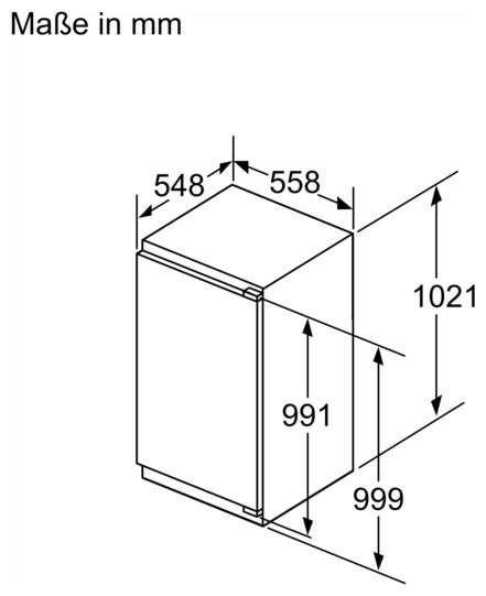 Einbaukühlschrank EEK: D 77 kWh Jahr iQ500 KI31RADD1 