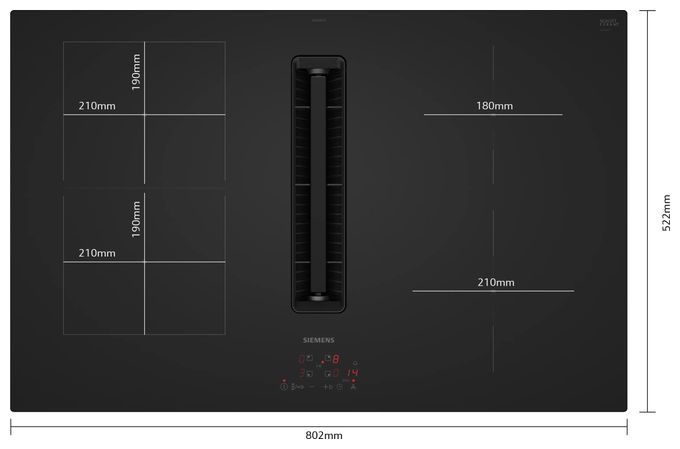 Backofen-Set groß AutoClean activeClean mit autarkem 80 cm Induktions Kochfeld PQ31A8BMAT (HB271ABB3 + ED81ABS16E) 