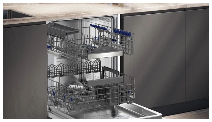 60 cm Geschirrspüler vollintegriert (ohne Front) sehr leise 13 Maßgedecke aquaStop Funktion Zeolithe iQ500 SN75Z802BE 