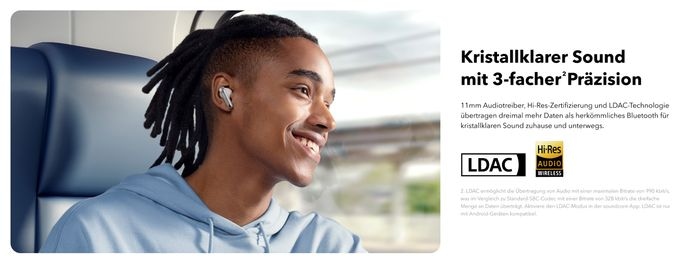 In-Ear Bluetooth Kopfhörer kabellos 10 h Laufzeit IPX4  Liberty 4 NC (Weiß) 