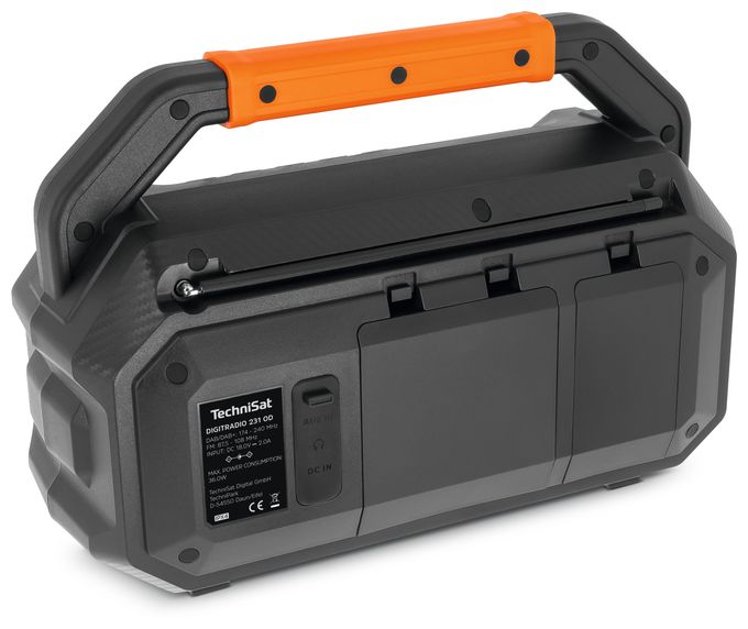 Bluetooth DAB+, FM Radio Tragbar IPX4  DigitRadio 231OD (Schwarz) 