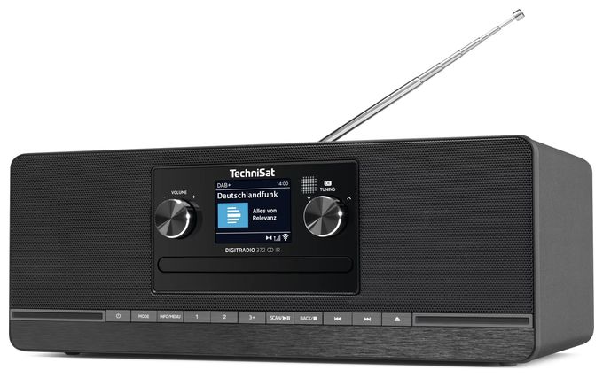 Bluetooth DAB+, FM Radio Internet  DigitRadio 372CD IR (Schwarz) 