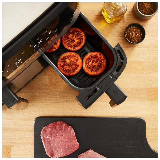 Doppel Heißluftfritteuse 8,3 l 2700 W  EY905D Dual Easy Fry & Grill (Edelstahl) 