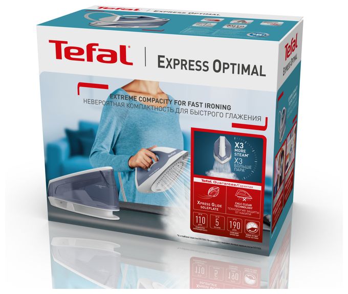 2200 W Dampfbügelstation 110 g/min  SV4110 Express Optimal (Blau, Weiß) 