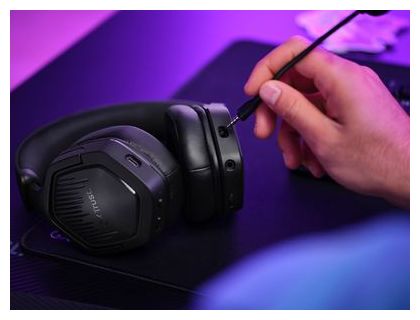 Over Ear Bluetooth Kopfhörer kabelgebunden&kabellos 20 h Laufzeit USB Type-C / USB Type-A  GXT493 Carus (Schwarz) 