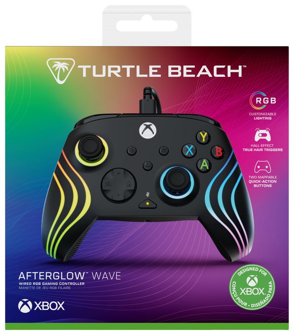 Gamepad für PC, Xbox, Xbox One, Xbox Series S, Xbox Series X  Afterglow Wave Wired Controller (Schwarz) 