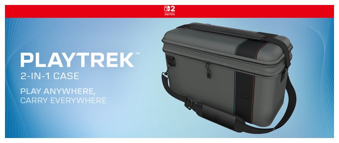 PlayTrek 2-in-1-Etui Offiziell von Nintendo lizenzierte Reiseetui zum Schutz deiner Nintendo Switch 2, Antrazitschwarz 