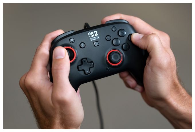 Gamepad für Nintendo Switch, Nintendo Switch 2, Nintendo Switch OLED  Rematch Wired Controller (Schwarz) 