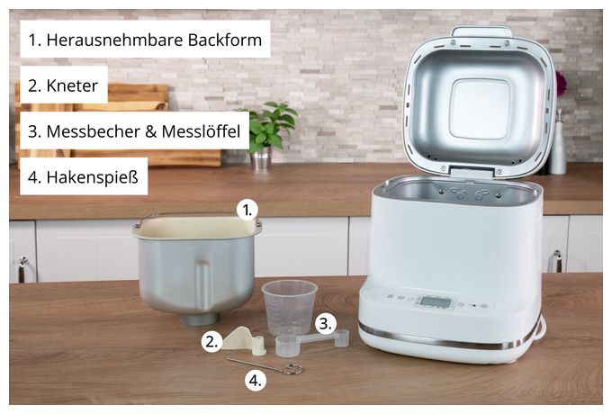 Brotbackautomat für 1 kg 550 W 68120 Backmeister Bernd 