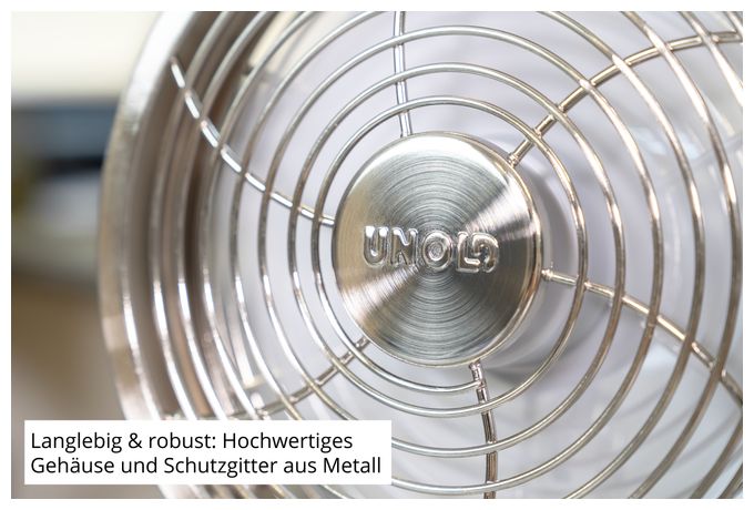  Steel Flex Akku-Tischventilator (Chrom) 