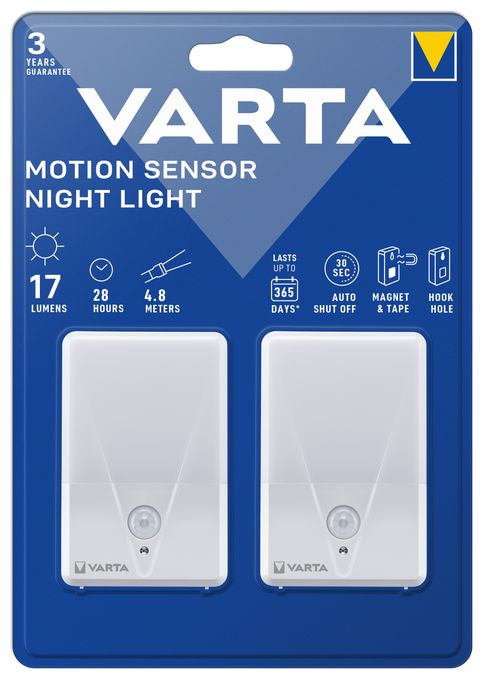 Warmweiß Batterie  Motion Sensor Night Light Twin Pack (Weiß) 