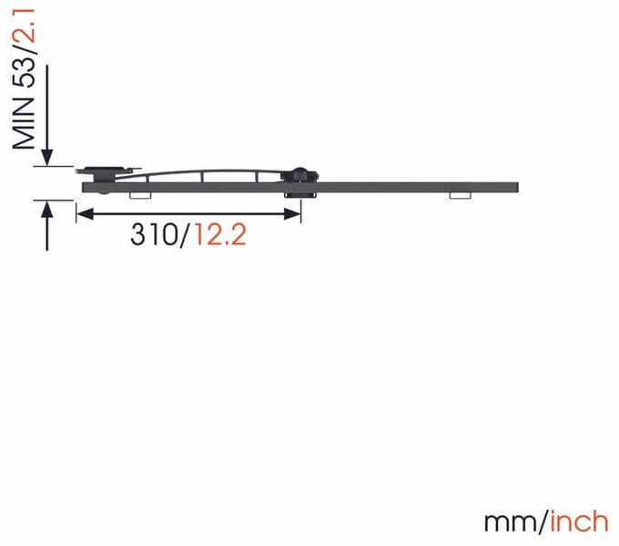 Wand Halterung 360° 180° bis 165,1 cm (65") 30 kg 0 - 20° Wall 2345 