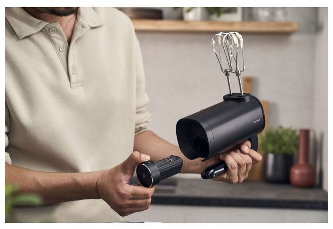 Handmixer 250 W 3 Stufen  Xtend Kabelloses Handrührgerät Starter Set (Schwarz) 