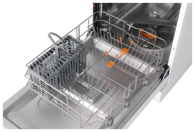 45 cm Geschirrspüler freistehend leise 11 Maßgedecke aquaStop Funktion (Weiß) GSP 539 460 