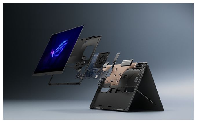 2K Ultra HD Notebook 40,6 cm (16 Zoll) 2880 x 1800 Pixel 2 TB SSD Windows 11 Home Intel Core Ultra 9 max. 4,9 GHz  ROG Zephyrus Duo GX651AR-SR042W (Grau) 
