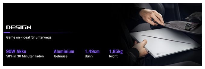 WQXGA Notebook 40,6 cm (16 Zoll) 2560 x 1600 Pixel 1 TB SSD Windows 11 Home AMD Ryzen 7 max. 5 GHz  ROG Zephyrus G16 GA605KH-QR011W (Weiß) 