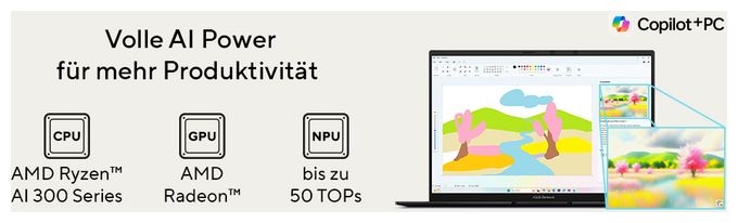 WUXGA Notebook 35,6 cm (14 Zoll) 1920 x 1200 Pixel 512 GB SSD Windows 11 Home AMD Ryzen 5 max. 4,8 GHz  Zenbook UM3406KA-QD041W (Schwarz) 