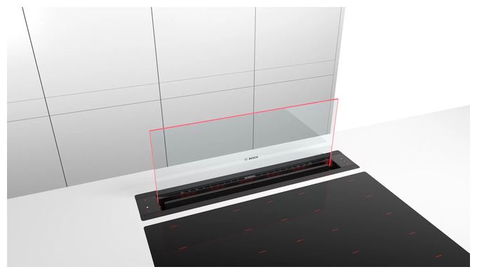 Dunstabzugshaube Tisch 80 cm Abluft/Umluft (Schwarz/Transparent) Serie 8 DDW88MM65 