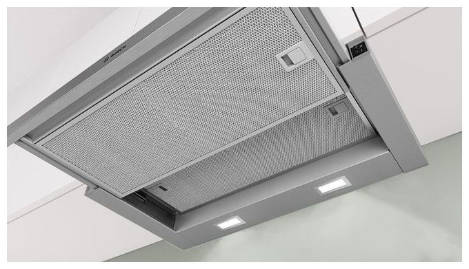Abluft/Umluft Dunstabzugshaube/Esse Einbau 60 cm (Metallisch, Silber) Serie 2 DFL064W54 