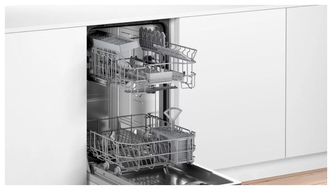 45 cm Geschirrspüler teilintegriert (ohne Front) Leise 9 Maßgedecke aquaStop Funktion Serie 2 SPI2IKS10E 