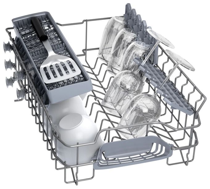45 cm Geschirrspüler freistehend leise 10 Maßgedecke aquaStop Funktion Wärmetauscher (Edelstahl) Serie 2 SPS2HKI02E 