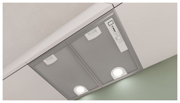Abluft/Umluft Dunstabzugshaube/Esse Einbau 50 cm (Metallisch, Silber) Serie 4 DHL555BM 