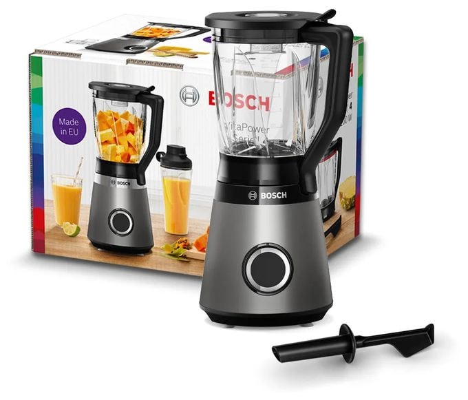 1,5 l Standmixer 2 Geschwindigkeiten 1200 W  Serie 4 MMB6172SN VitaPower (Schwarz, Edelstahl) 